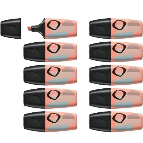 STABILO BOSS ORIGINAL MINI NATURE VIBES EVIDENZIATORE PUNTA A SCALPELLO 2/5 mm TERRA DI SIENA CONF 10 Pz.